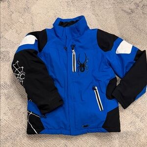 Spyder Kids Blue and Black Ski Jacket